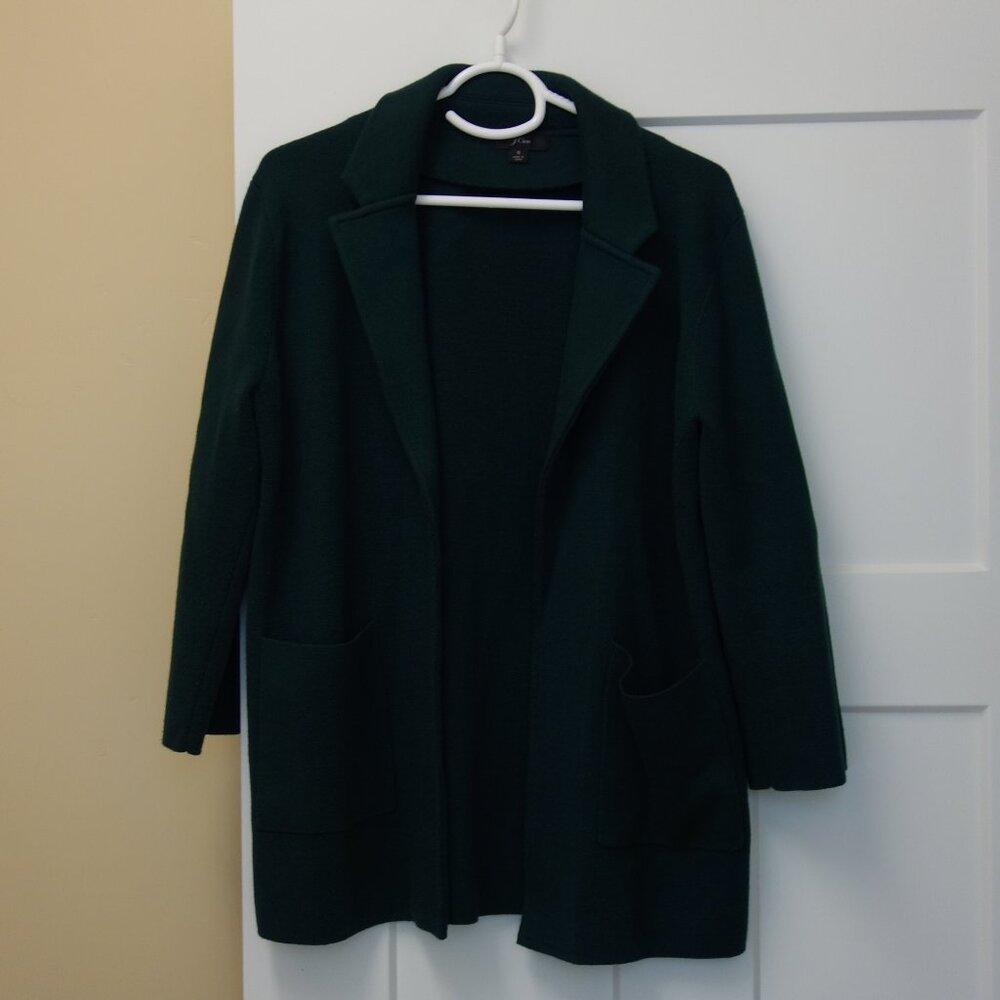 J. Crew Sweater Blazer Dark Green Size Small